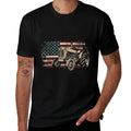 Farm Tractor Proud Farmer Patriotic American Tractor  Quick-drying T-Shirt