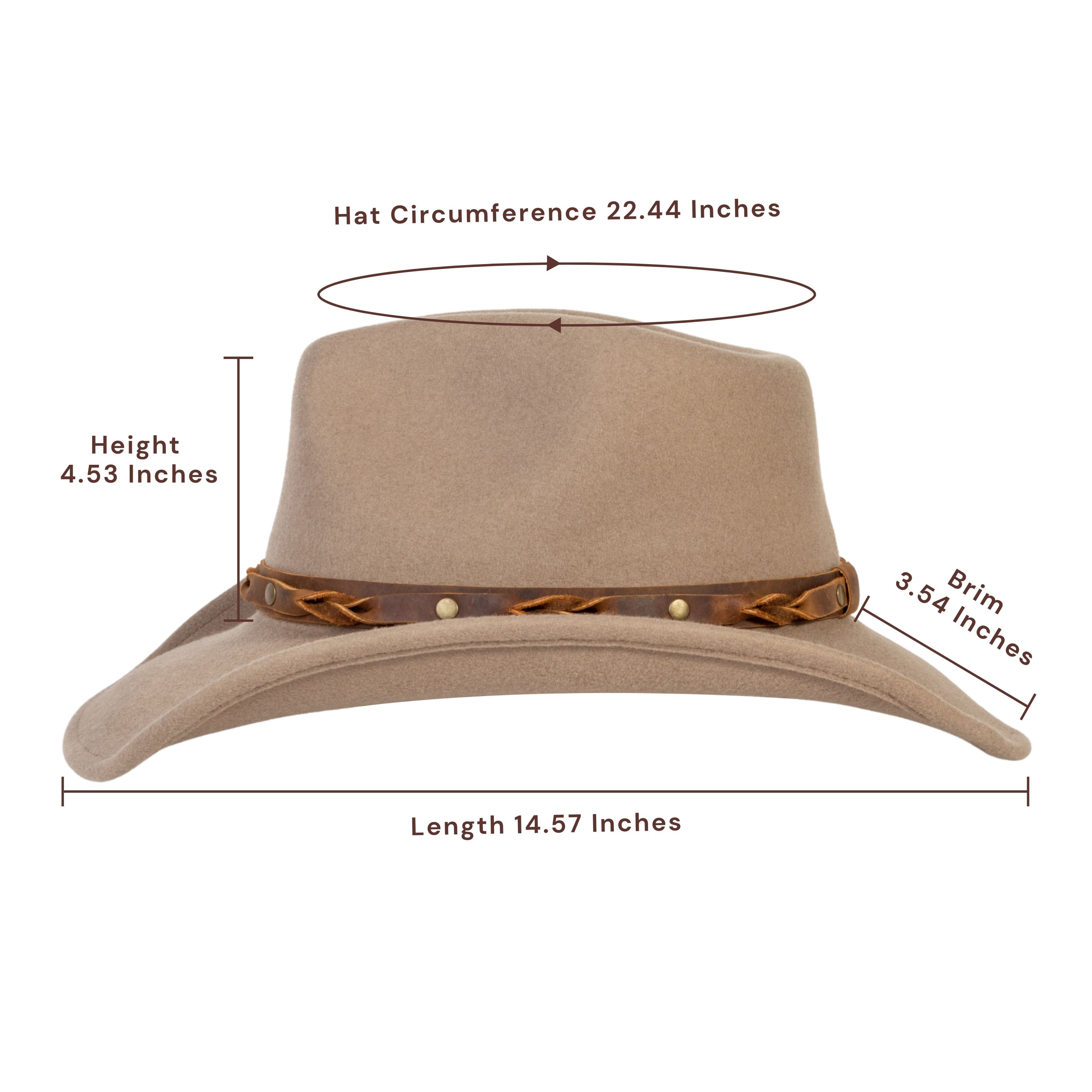 Driftwood Tan Felt Cowboy Hat